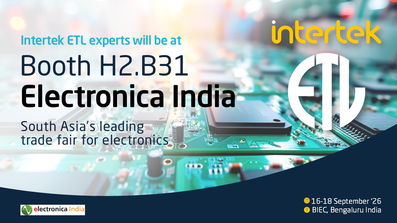 Intertek at Electronica India 2026 announcement