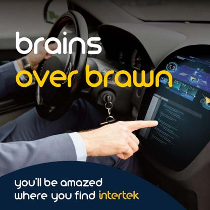 A man interacting with a vehicle touchscreen